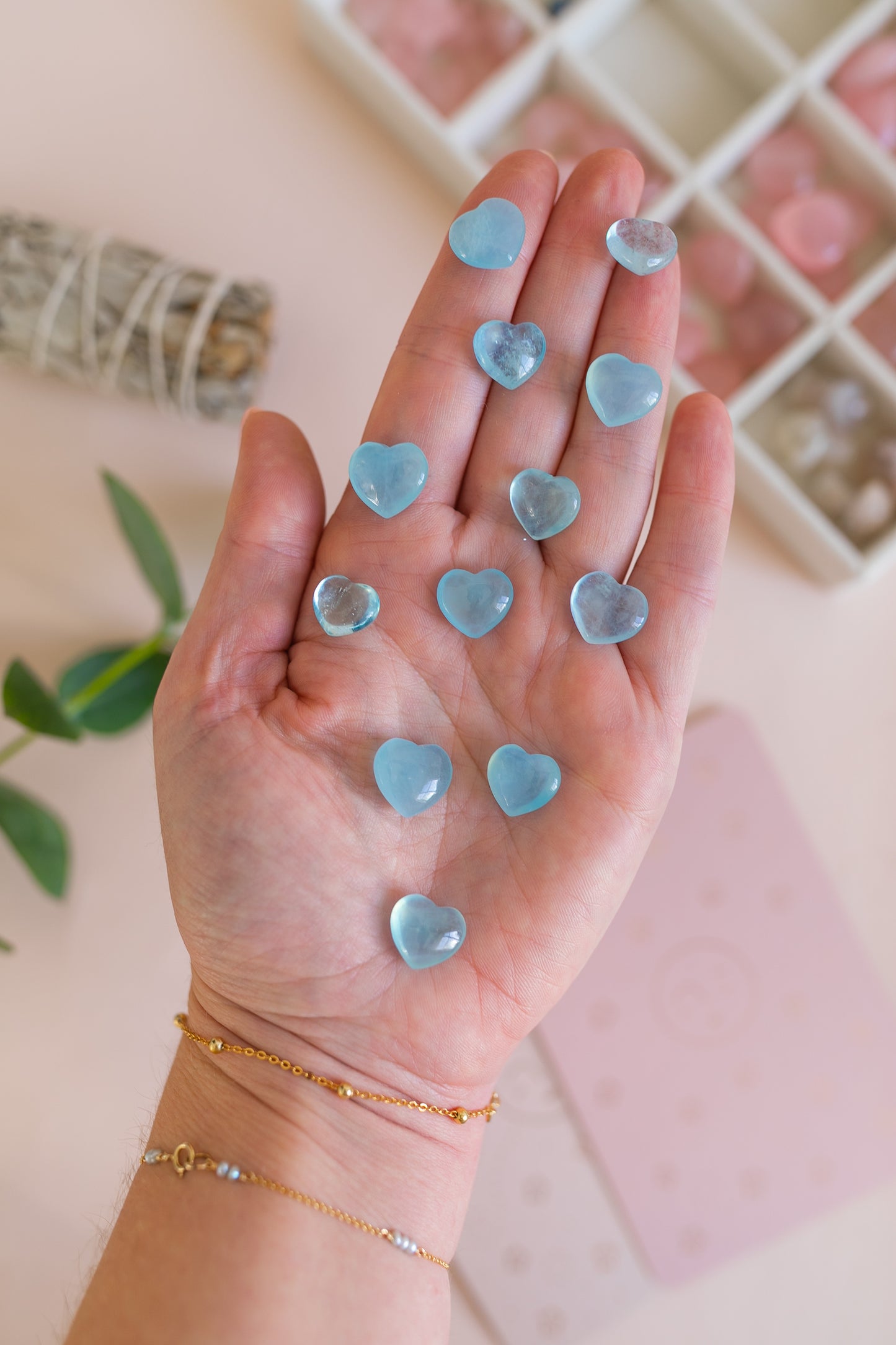 Mini Aquamarine Heart