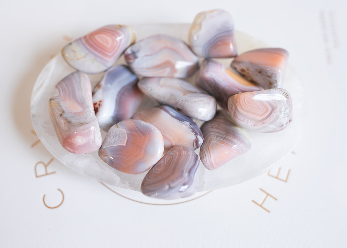 Pink Botswana Agate Medium Tumblestone A Grade