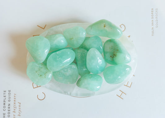 Prehnite Large Tumblestone Premium A Grade
