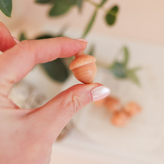 Mini Orange Calcite Acorn