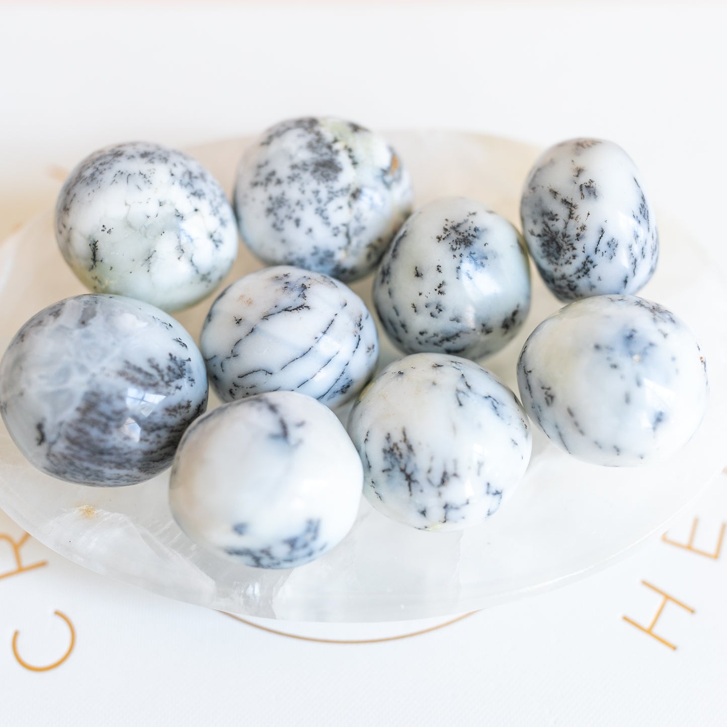 Merlinite Dendritic Agate Large Tumblestone