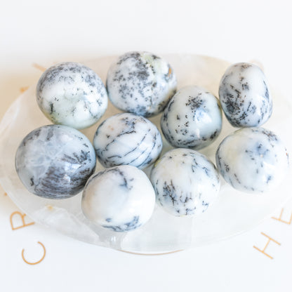 Merlinite Dendritic Agate Large Tumblestone