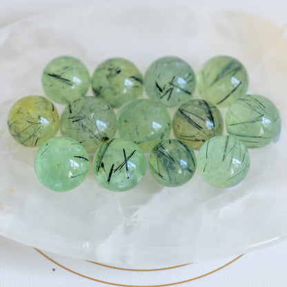 Prehnite with Epidote Mini Sphere Intuitively Chosen