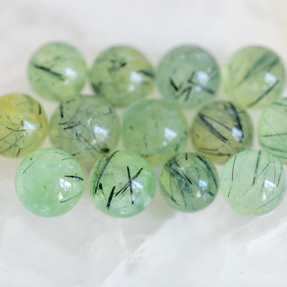 Prehnite with Epidote Mini Sphere Intuitively Chosen