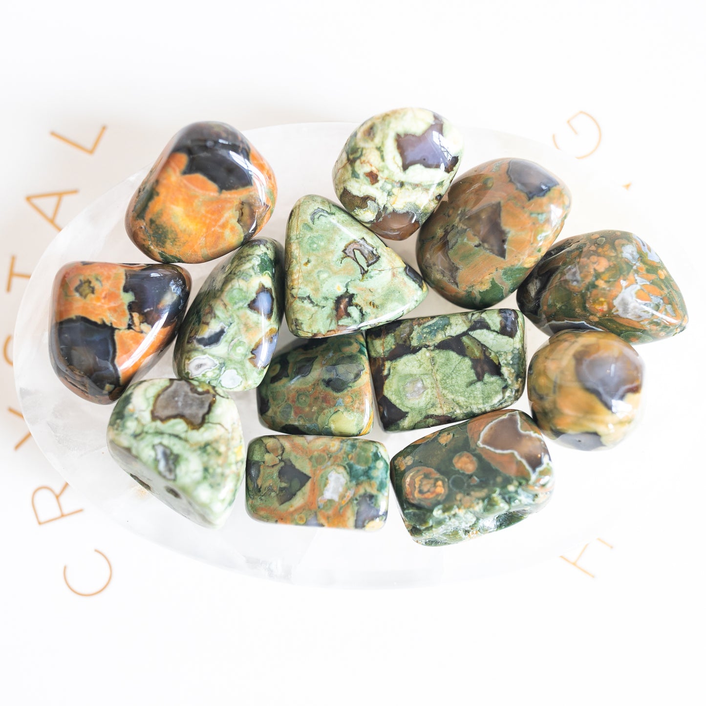 Rhyolite Rainforest Jasper Medium Tumblestone