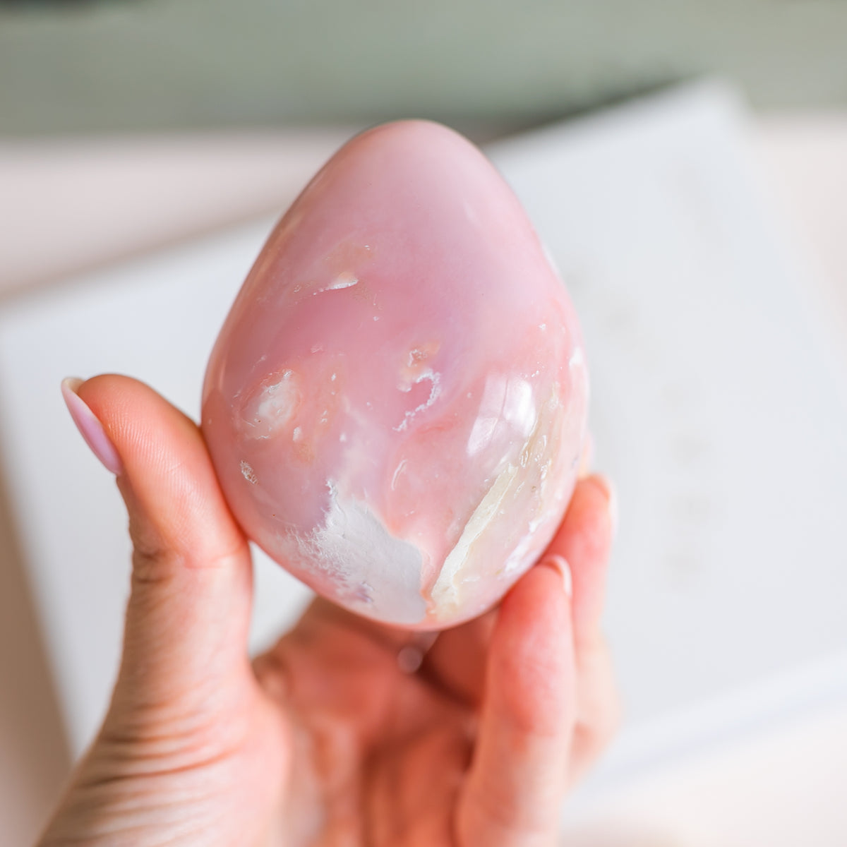 Large Peruvian Rose Pink Opal Pebble