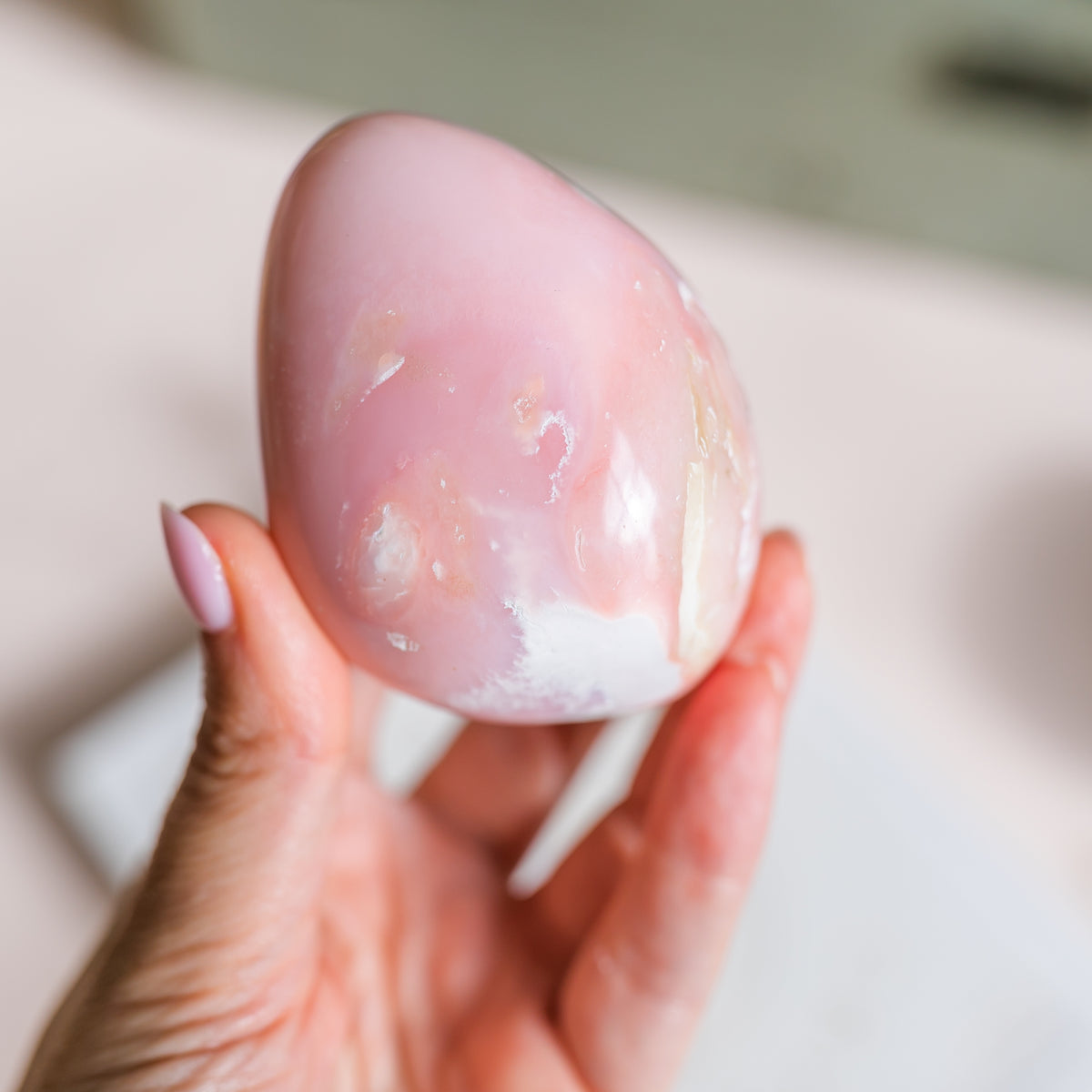 Large Peruvian Rose Pink Opal Pebble