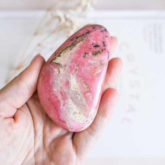 Strawberry Opal Large Handheld Polished Crystal