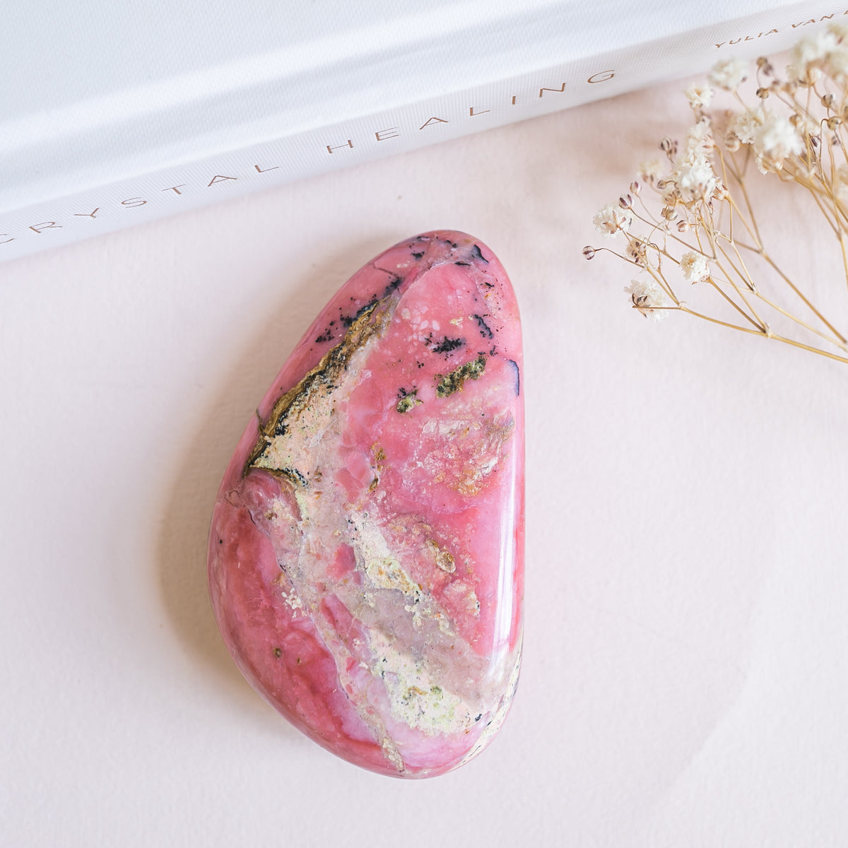 Strawberry Opal Large Handheld Polished Crystal
