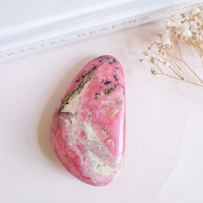 Strawberry Opal Large Handheld Polished Crystal