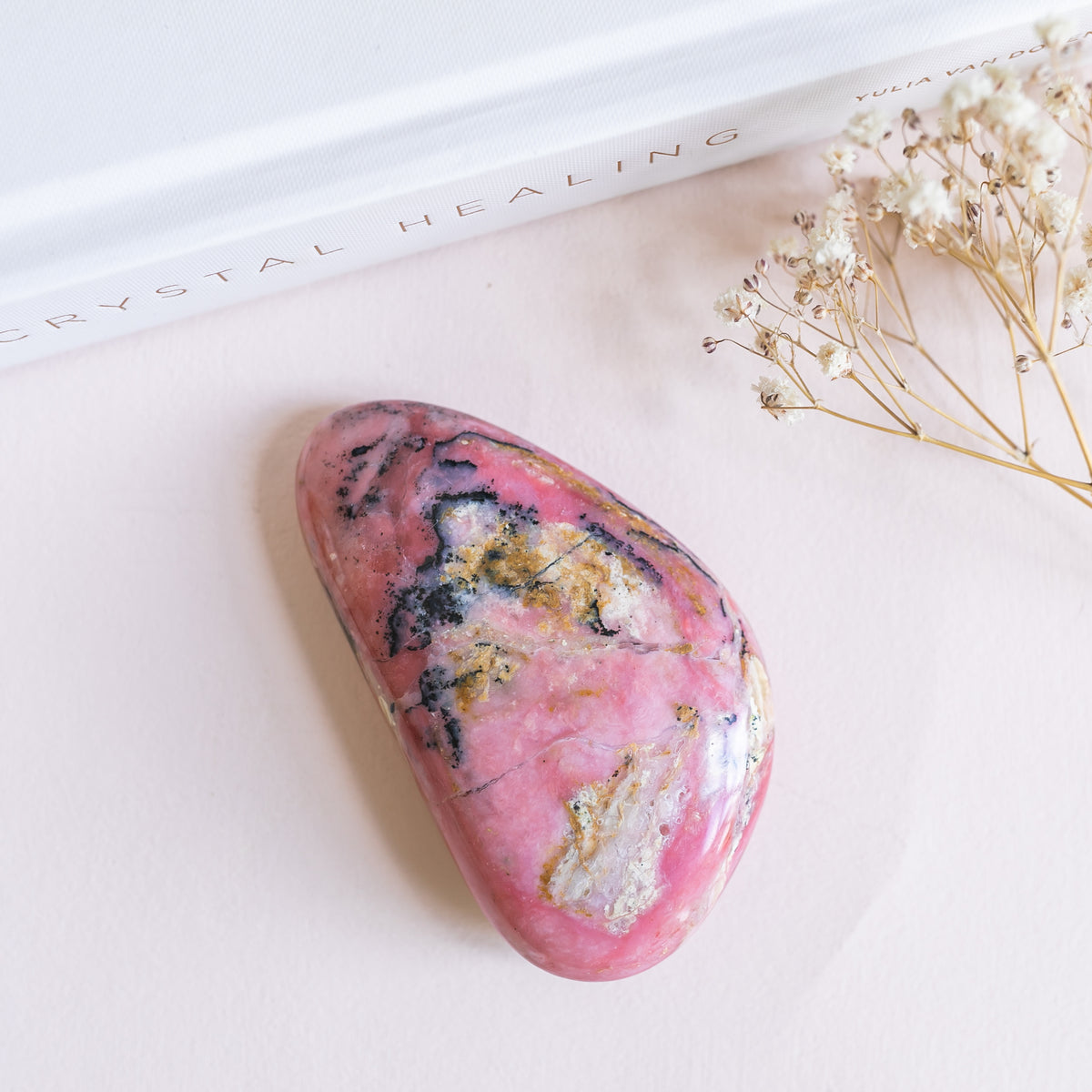 Strawberry Opal Large Handheld Polished Crystal