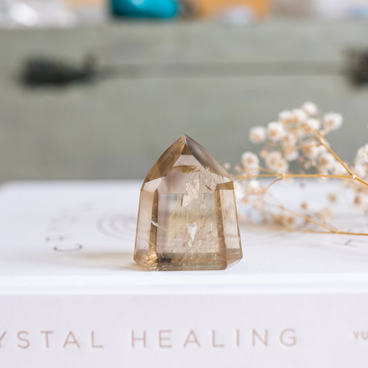 Citrine Tower with Smoky Phantoms