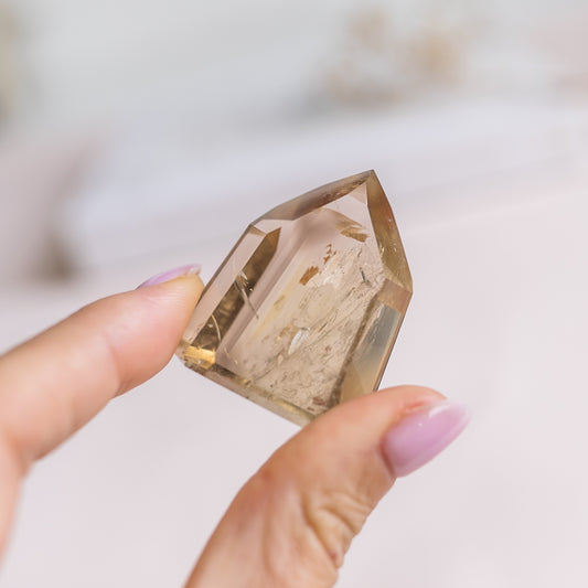 Citrine Tower with Smoky Phantoms