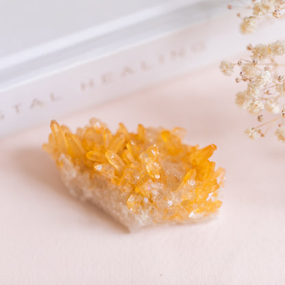 Tangerine Quartz Cluster from Zecca De Souza, Brazil