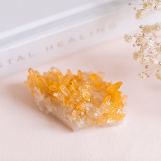 Tangerine Quartz Cluster from Zecca De Souza, Brazil