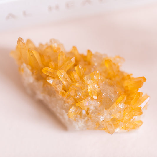 Tangerine Quartz Cluster from Zecca De Souza, Brazil