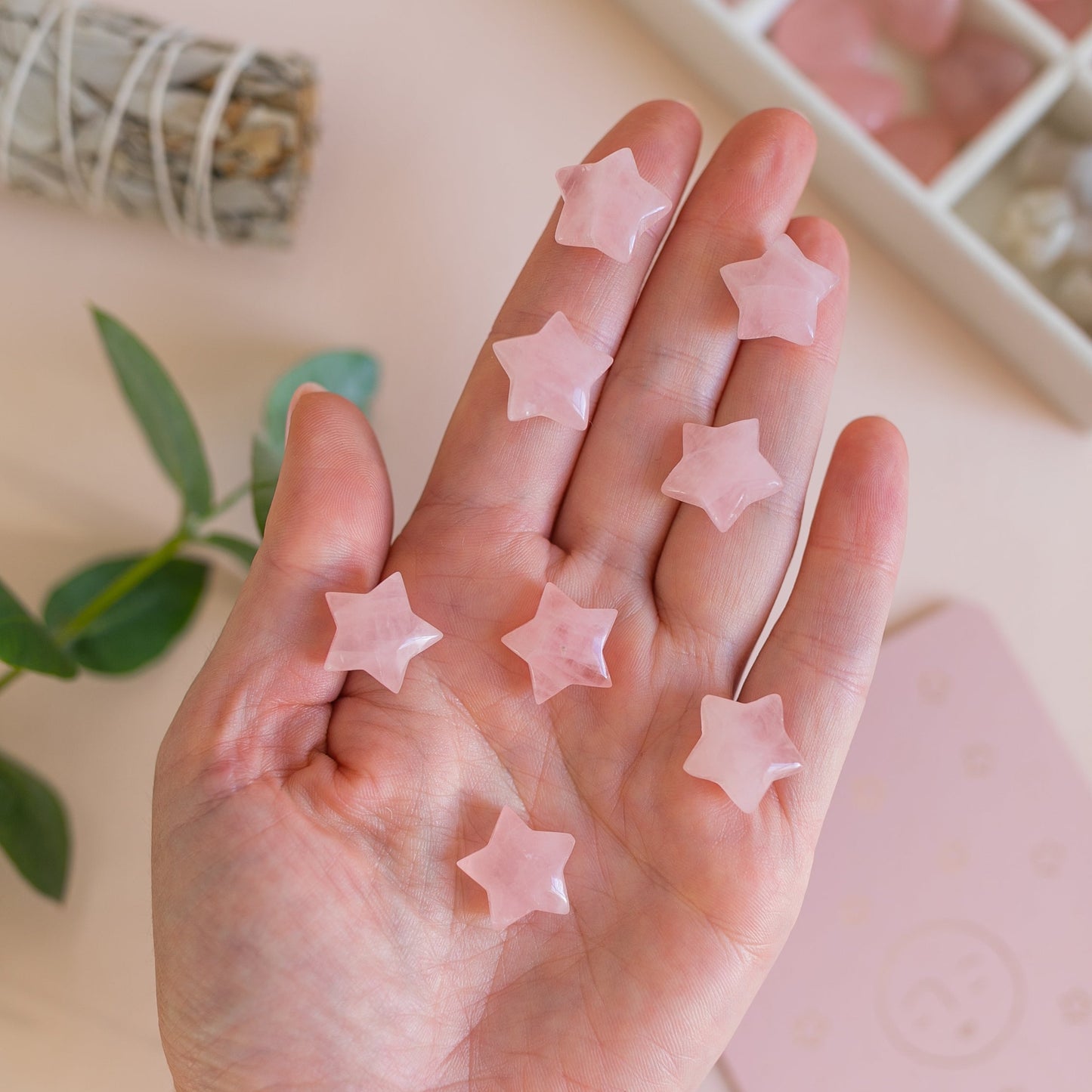 Mini Rose Quartz Star