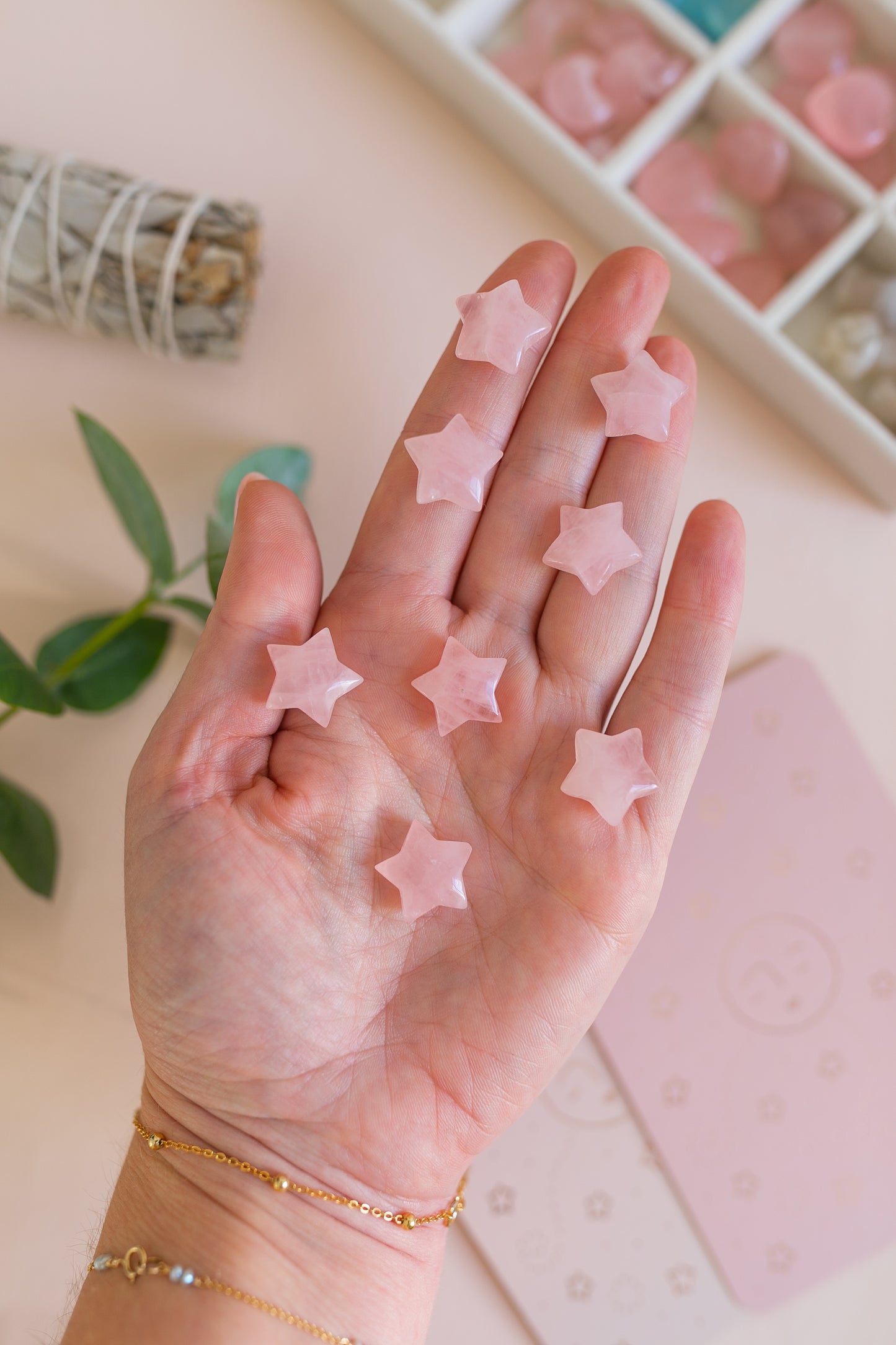Mini Rose Quartz Star