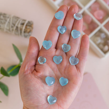 Mini Aquamarine Heart