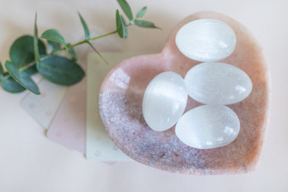 Selenite Satin Spar Crystal Egg