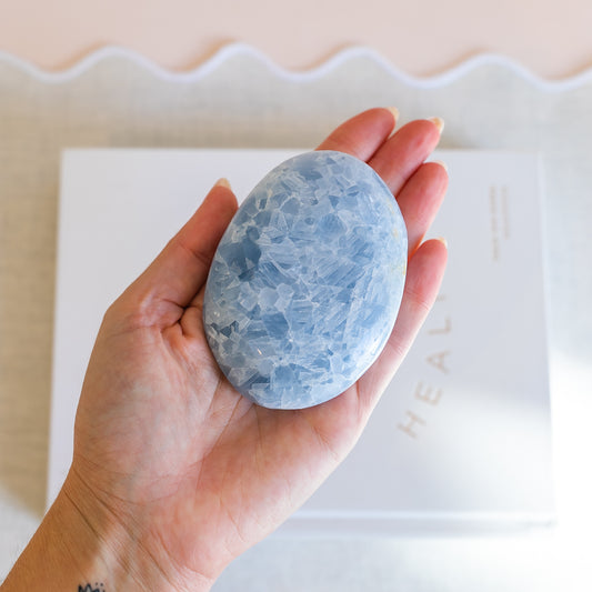 Blue Calcite Palm from Madagascar
