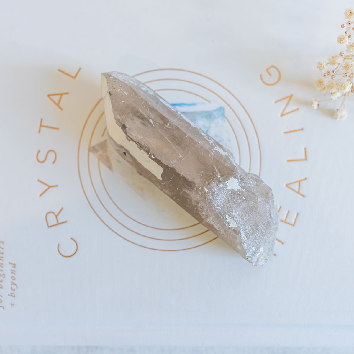 Namibian Quartz Wand with Calcite Coating