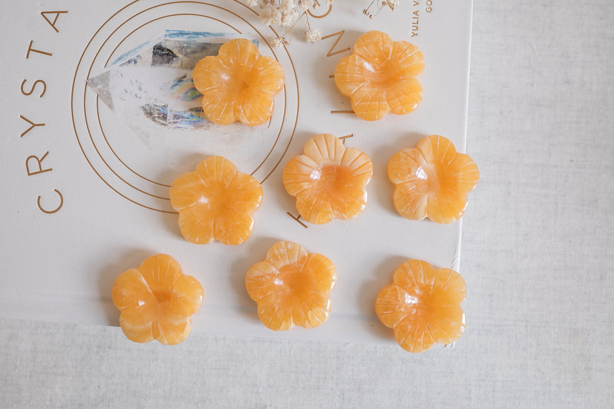 Orange Calcite Flower