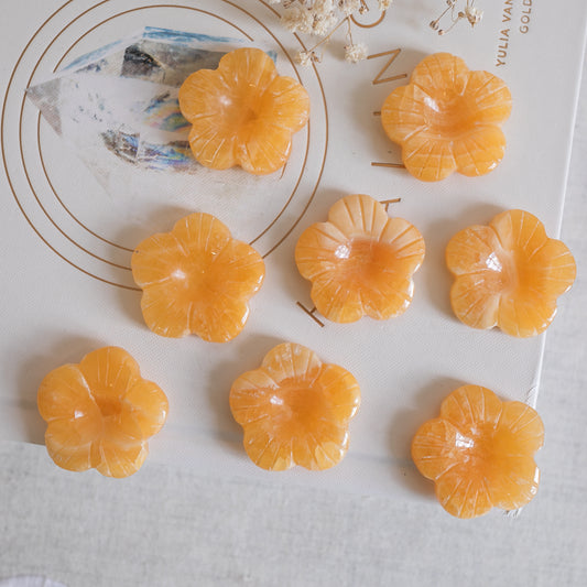 Orange Calcite Flower