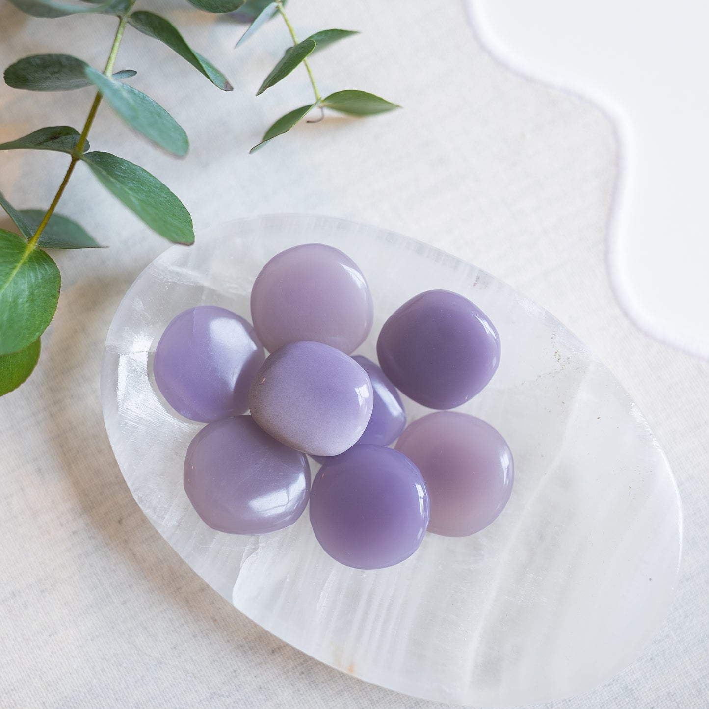 Mini Yttrium Lavendar Fluorite Button Intuitively Chosen