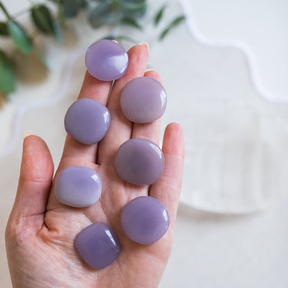 Mini Yttrium Lavendar Fluorite Button Intuitively Chosen