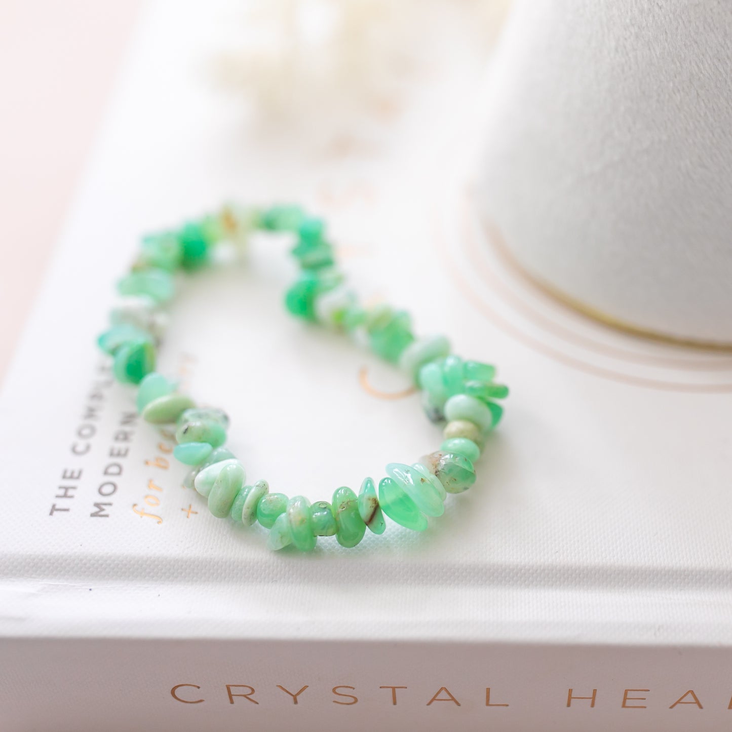 Chrysoprase Irregular Gemstone Bead Bracelet