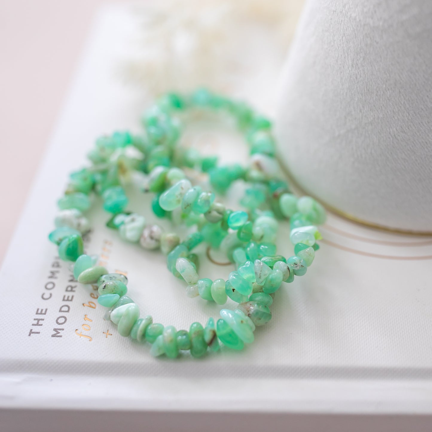 Chrysoprase Irregular Gemstone Bead Bracelet