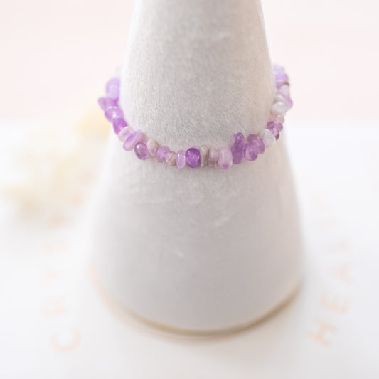 Amethyst Irregular Gemstone Bead Bracelet