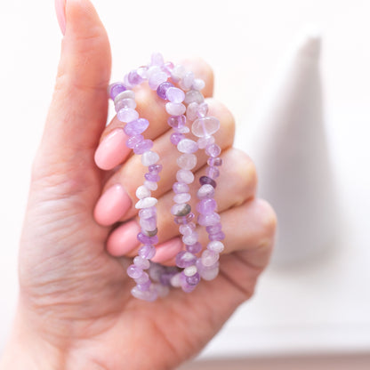 Amethyst Irregular Gemstone Bead Bracelet