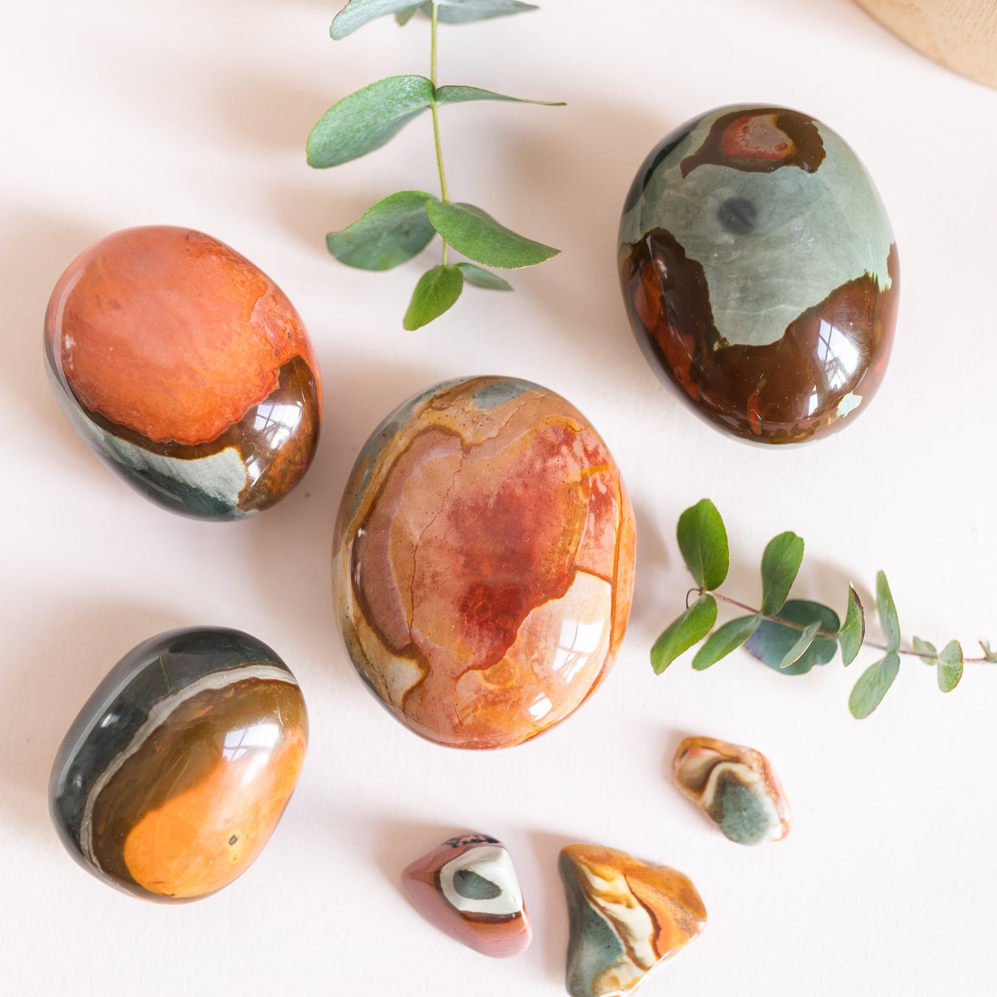 Polychrome Jasper Large Pebble Palmstones