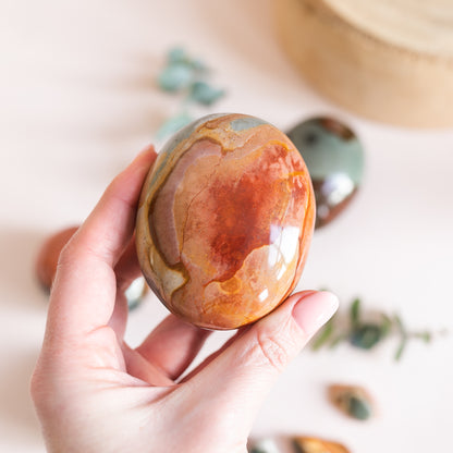 Polychrome Jasper Large Pebble Palmstones