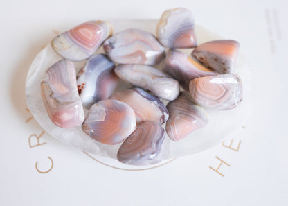 Pink Botswana Agate Medium Tumblestone A Grade