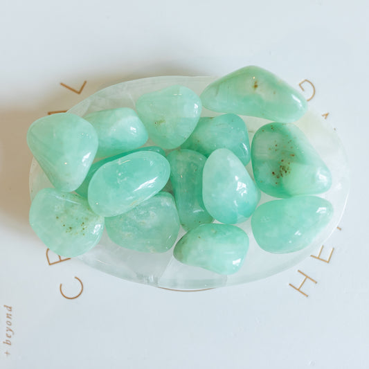 Prehnite Large Tumblestone Premium A Grade