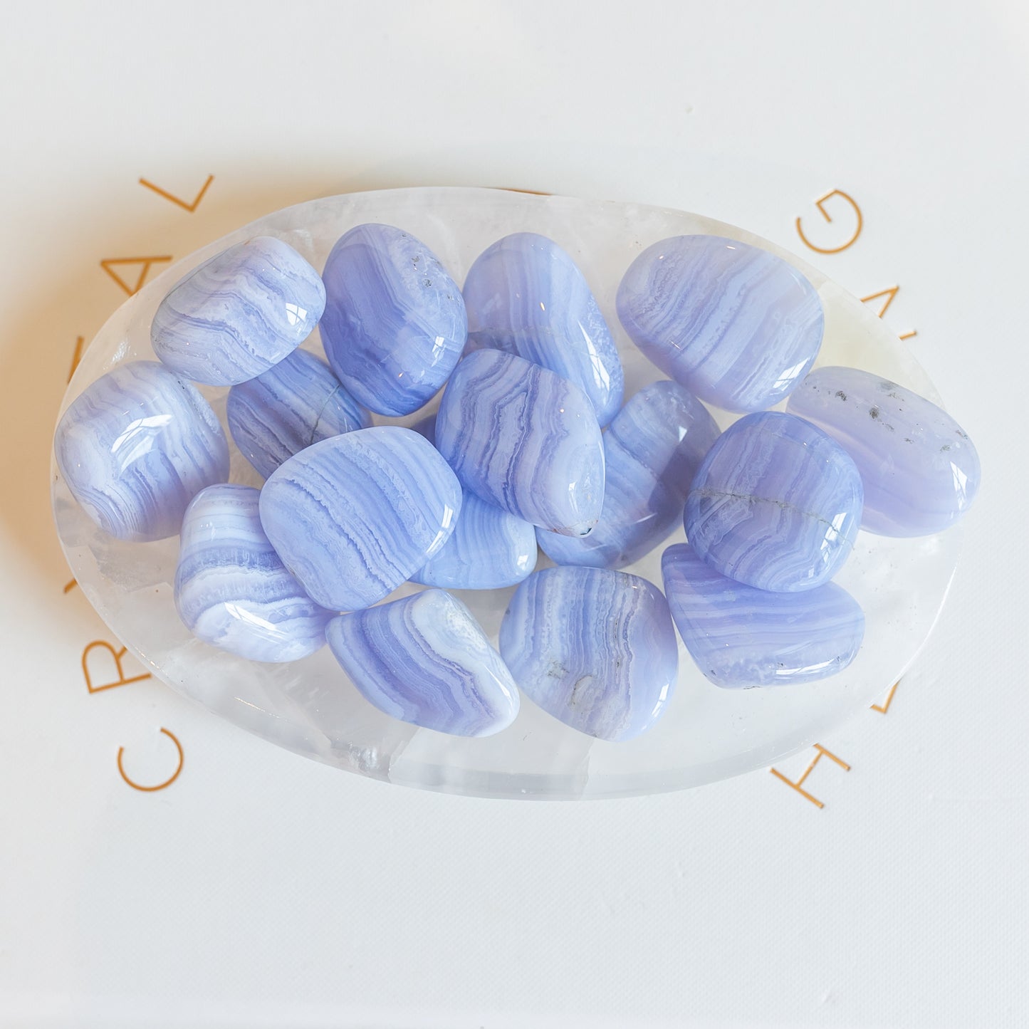 Blue Lace Agate Medium Tumblestone Premium A Grade