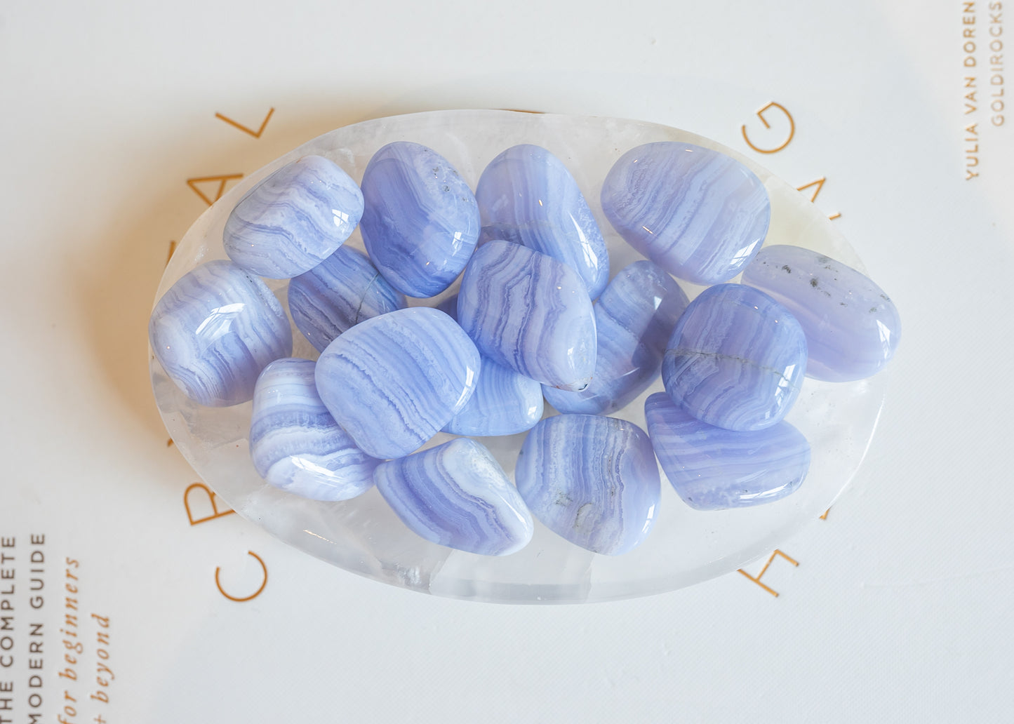 Blue Lace Agate Medium Tumblestone Premium A Grade
