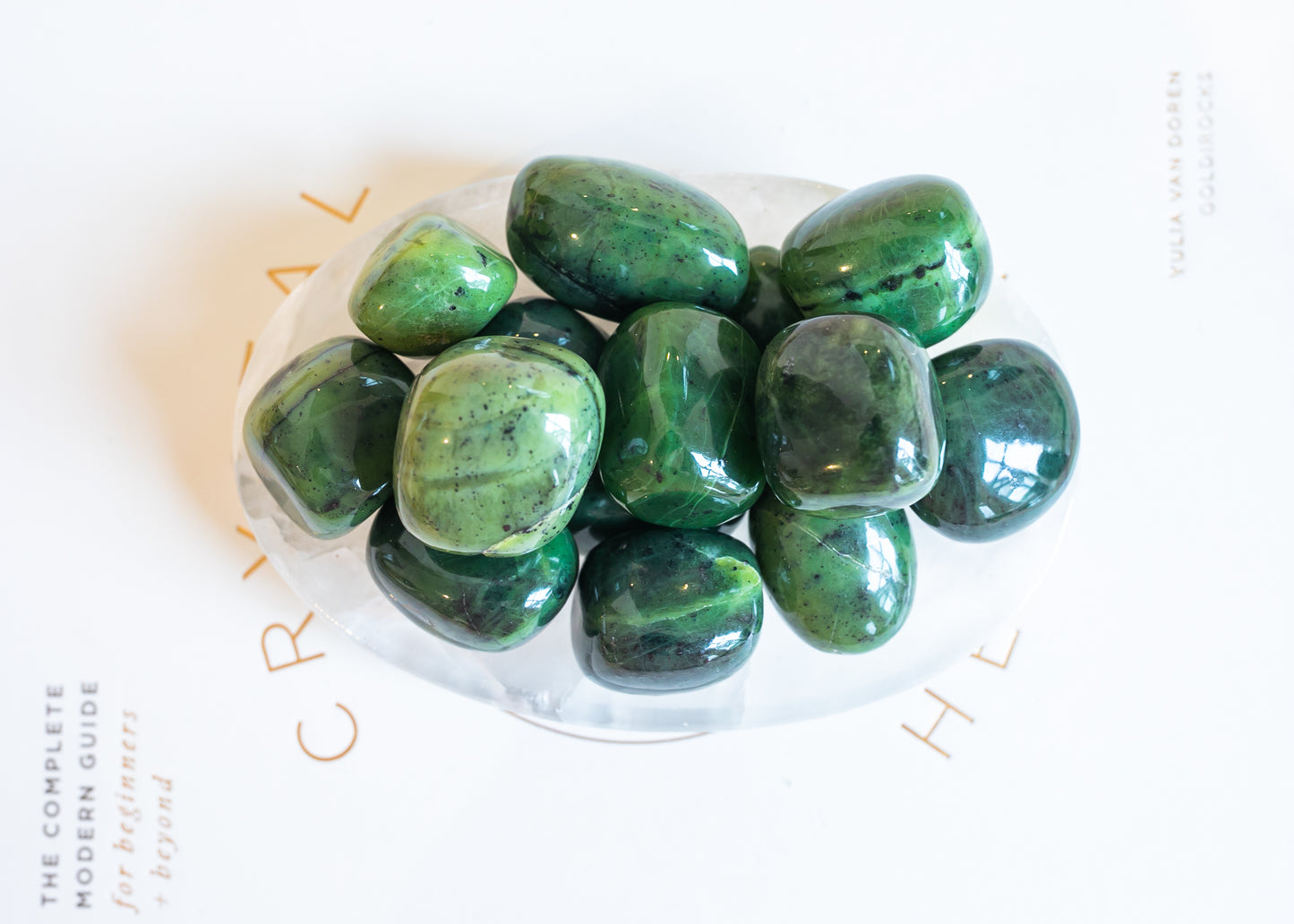 Canadian Nephrite Large Tumblestone Premium A Grade