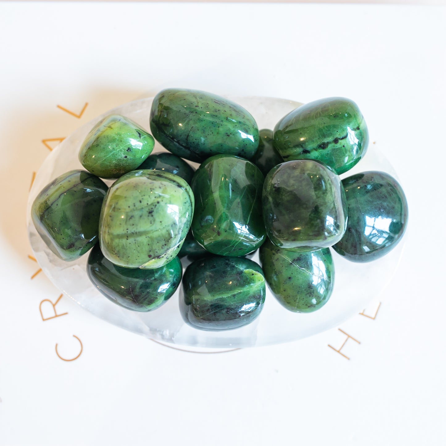 Canadian Nephrite Large Tumblestone Premium A Grade