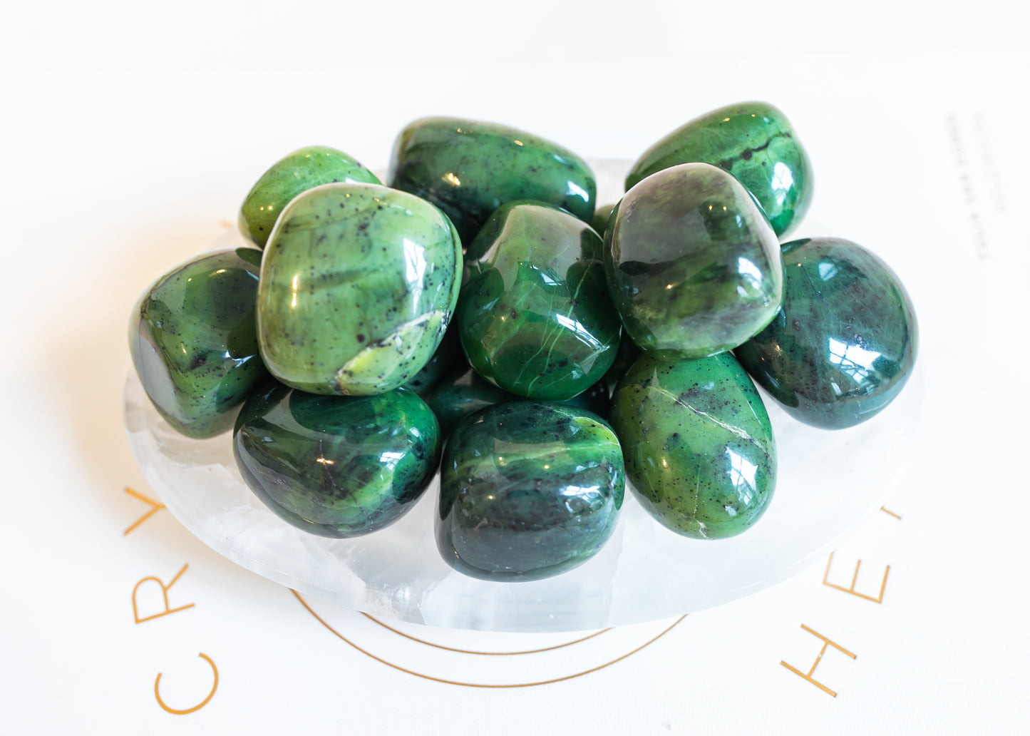 Canadian Nephrite Large Tumblestone Premium A Grade