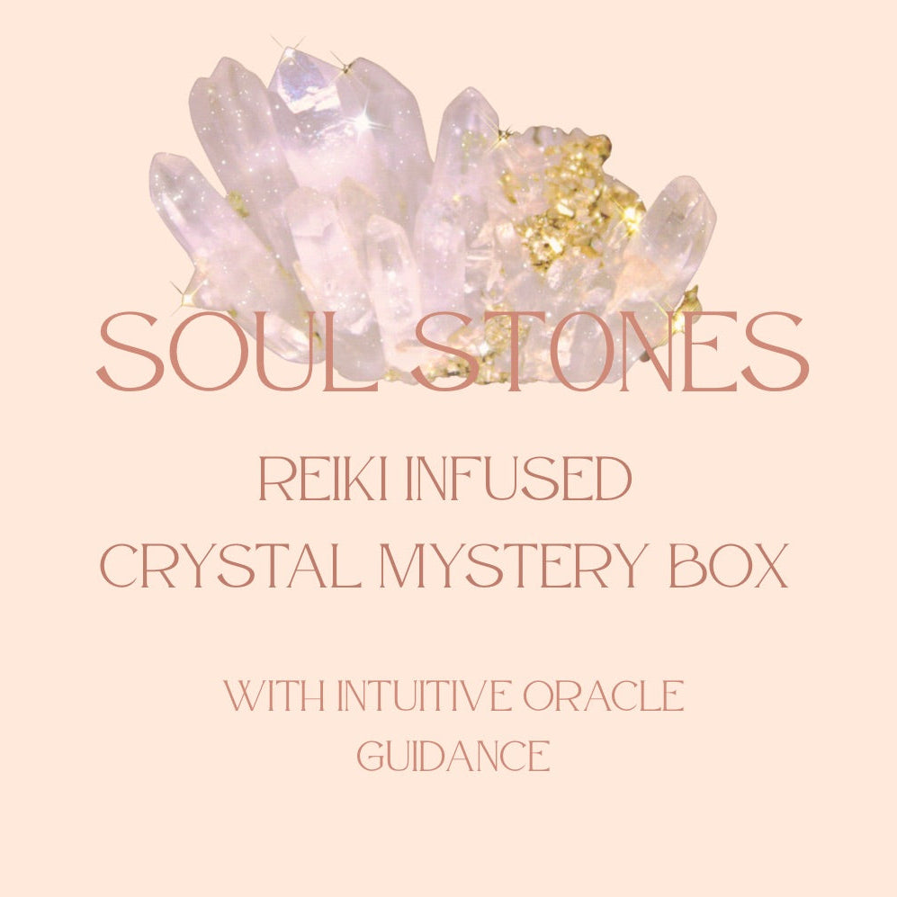 Soul Stones - Reiki Infused Crystal Mystery Box with Intuitive Guidance